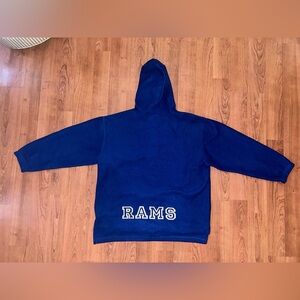 Vintage 1995 The Edge St. Louis Rams Size Medium Fleece Full Zip Sweatshirt